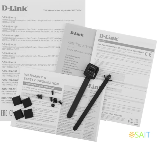 Коммутатор D-Link DGS-1210-10MP/FL (L2) 8x1Гбит/с 2SFP 8PoE+ 130W управляемый