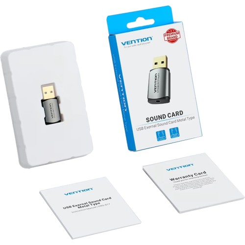 Внешняя звуковая карта Vention USB Серая Vention CDLH0