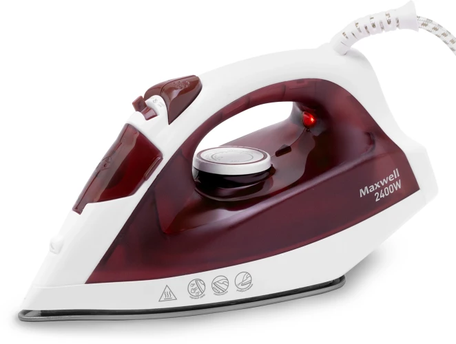 Утюг Maxwell MW-3006 2400Вт белый/бордовый