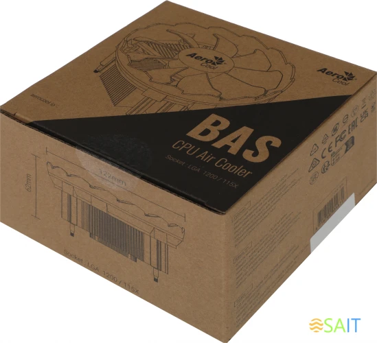 Устройство охлаждения(кулер) Aerocool BAS Soc-1151/1200 черный 3-pin 24dB Al 100W 422gr Ret