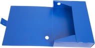 Короб архивный вырубная застежка Бюрократ -BA100/08BLUE пластик 0.8мм корешок 100мм 330x245мм синий