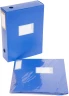 Короб архивный вырубная застежка Бюрократ -BA100/08BLUE пластик 0.8мм корешок 100мм 330x245мм синий