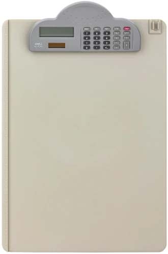 Папка-планшет Deli E9259 GRAY A4 полипропилен серый калькулятор