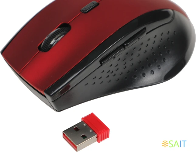 Мышь Defender Accura MM-365 красный оптическая 1600dpi беспров. USB 5but (52367)