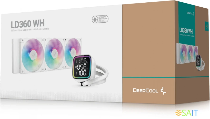 Система водяного охлаждения Deepcool LD360 ARGB Soc-AM5/AM4/1200/1700/1851 белый 4-pin 38.71dB Al LCD 1786gr Ret (R-LD360-WHDMMN-G-1)