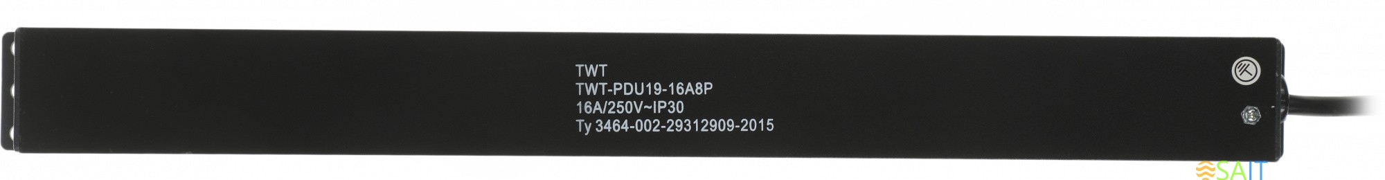 Блок распределения питания Lanmaster TWT-PDU19-16A8P-1.8 гор.размещ. 8xSchuko базовые 16A Schuko 1.8м