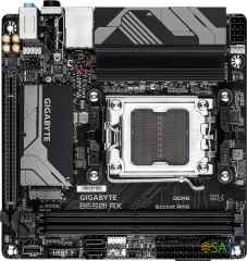 Материнская плата Gigabyte B650I AX SocketAM5 AMD B650 2xDDR5 mini-ITX AC`97 8ch(7.1) 2.5Gg RAID+HDMI+DP