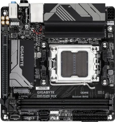 Материнская плата Gigabyte B650I AX Socket AM5 AMD B650 2xDDR5 mini-ITX AC`97 8ch(7.1) 2.5Gg RAID+HDMI+DP