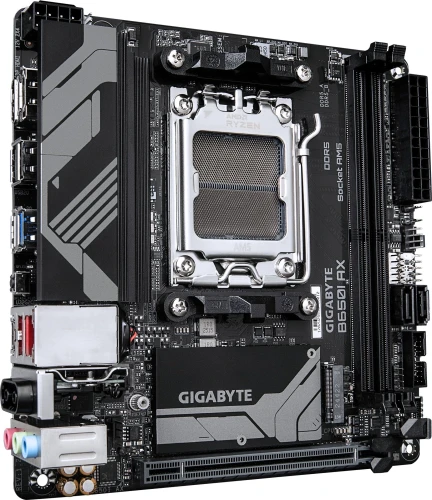 Материнская плата Gigabyte B650I AX Socket AM5 AMD B650 2xDDR5 mini-ITX AC`97 8ch(7.1) 2.5Gg RAID+HDMI+DP