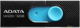 Флеш Диск A-Data 32Gb UV220 AUV220-32G-RBKBL USB2.0 черный/синий