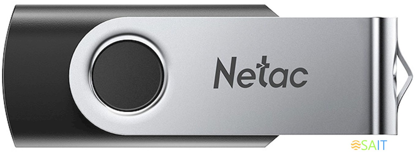 Флеш Диск Netac 16GB U505 NT03U505N-016G-20BK USB2.0 черный/серебристый