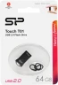 Флеш Диск Silicon Power 64Gb Touch T01 SP064GBUF2T01V1K USB2.0 черный/серебристый