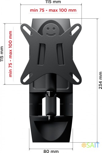 Кронштейн для телевизора Holder LCDS-5039 металлик 10"-26" макс.25кг настенный поворот и наклон