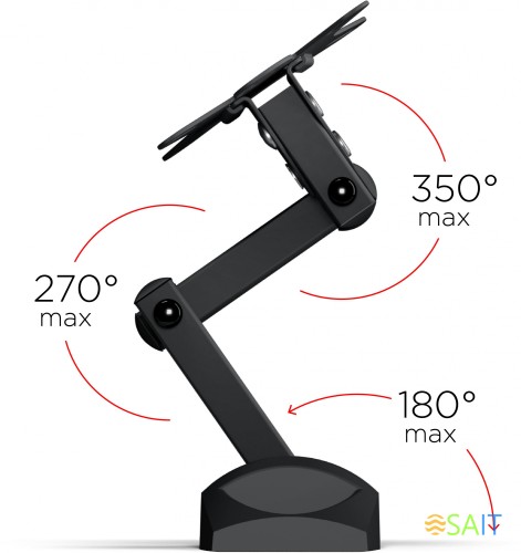 Кронштейн для телевизора Holder LCDS-5039 металлик 10"-26" макс.25кг настенный поворот и наклон