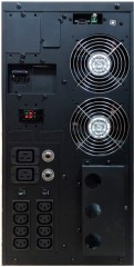 ИБП Powercom MAC-10K, двойного преобразования, 10KВА, 10KВт, LCD, Tower, 8 розеток IEC320 C13 с резервным питанием, 2 розетки C19, клеммная колодка, USB, RS-232, слот под SNMP карту, EPO, защита RJ45, ШхГхВ 257х590х570мм., вес 88.4кг. Powercom UPS MAC-10K