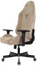 Кресло игровое Knight N1 Fabric бежевый Light-21 с подголов. крестов. металл