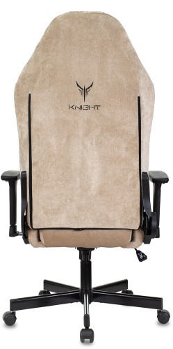 Кресло игровое Knight N1 Fabric бежевый Light-21 с подголов. крестов. металл