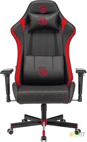 Кресло игровое A4Tech Bloody GC-990 черный/красный эко.кожа крестов. металл