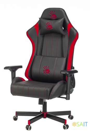 Кресло игровое A4Tech Bloody GC-990 черный/красный эко.кожа крестов. металл