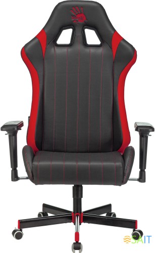 Кресло игровое A4Tech Bloody GC-990 черный/красный эко.кожа крестов. металл