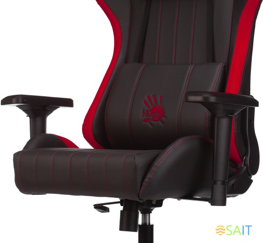 Кресло игровое A4Tech Bloody GC-990 черный/красный эко.кожа крестов. металл