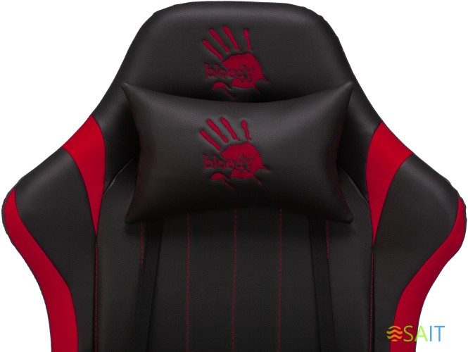 Кресло игровое A4Tech Bloody GC-990 черный/красный эко.кожа крестов. металл
