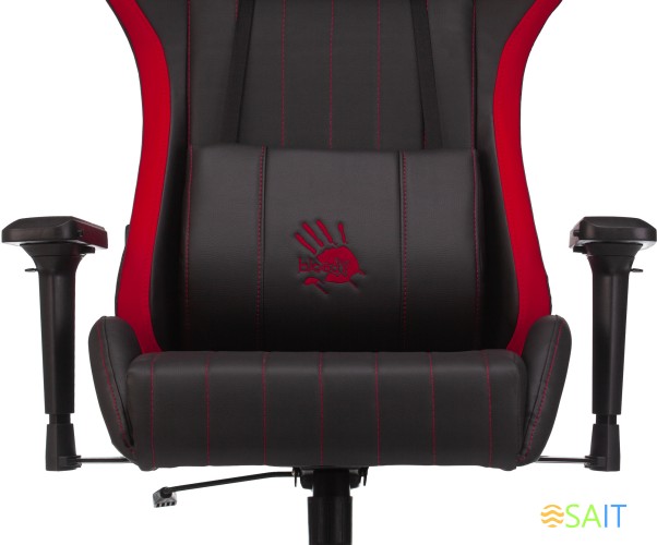 Кресло игровое A4Tech Bloody GC-990 черный/красный эко.кожа крестов. металл