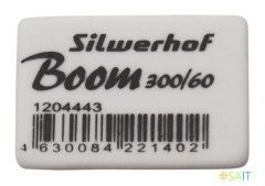 Ластик Silwerhof Boom 300/60 181147 31х21х8мм каучук термопластичный белый