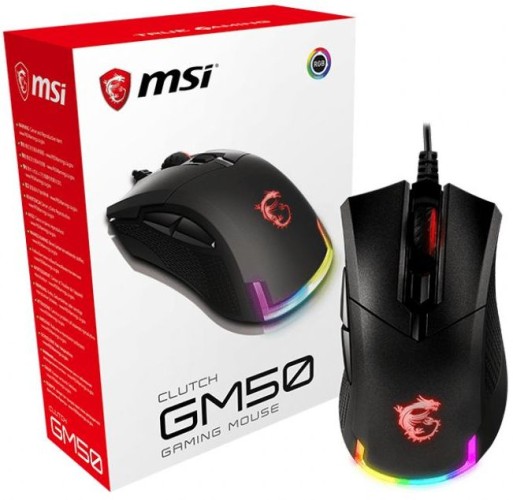 Мышь MSI Clutch GM50 черный оптическая 7200dpi USB2.0 6but (S12-0401770-PA3)