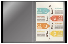 Папка с 20 прозр.вклад. Бюрократ DeLuxe DLV20BBERRY A4 пластик 0.7мм черничный