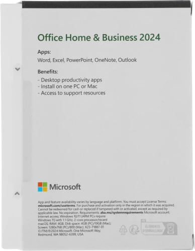 Офисное приложение Microsoft Office Home and Business 2024 English Medialess (EP2-06638)