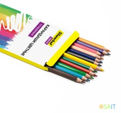 Карандаши цв. Silwerhof Create 3мм шестигран. пластик ассорти 12цв. коробка/европод. ластик