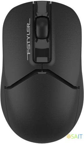 Мышь A4Tech Fstyler FB12S черный оптическая 1200dpi silent беспров. BT/Radio USB 2but (FB12S USB BLACK)