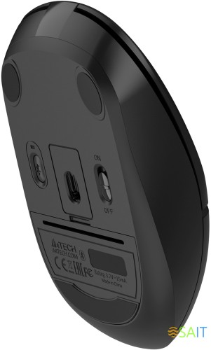 Мышь A4Tech Fstyler FB12S черный оптическая 1200dpi silent беспров. BT/Radio USB 2but (FB12S USB BLACK)
