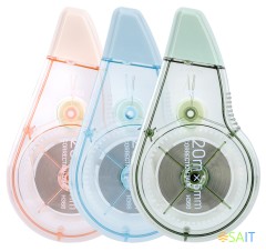 Лента коррект. Deli EH366 20мх5мм ассорти корпус белый блистер