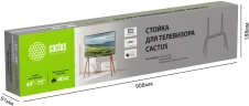 Подставка для телевизора Cactus CS-ST3646BKWN черный/орех 49"-75" макс.40кг напольный