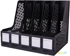 Лоток вертикальный Deli E9838black для бумаг 365x380x30мм черный