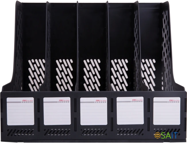 Лоток вертикальный Deli E9838black для бумаг 365x380x30мм черный