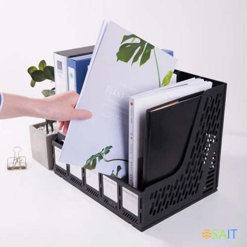 Лоток вертикальный Deli E9838black для бумаг 365x380x30мм черный