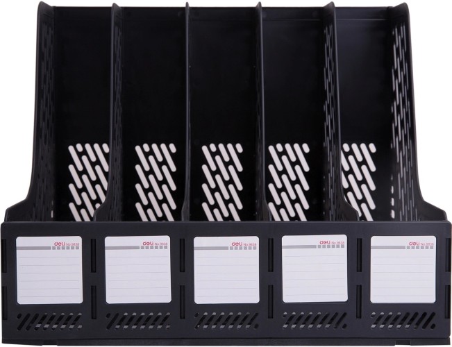 Лоток вертикальный Deli E9838black для бумаг 365x380x30мм черный