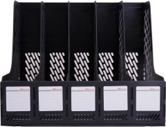 Лоток вертикальный Deli E9838black для бумаг 365x380x30мм черный