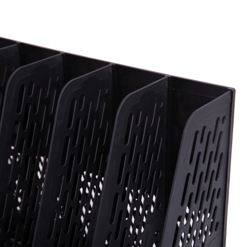 Лоток вертикальный Deli E9838black для бумаг 365x380x30мм черный