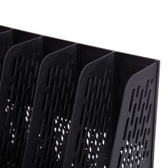 Лоток вертикальный Deli E9838black для бумаг 365x380x30мм черный