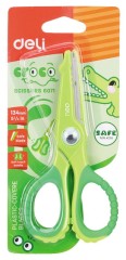 Ножницы Deli E6071 Croco детские 134мм сталь ассорти блистер