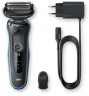 Бритва сетчатая Braun Series 5 50-M1000s реж.эл.:3 питан.:аккум. черный/синий
