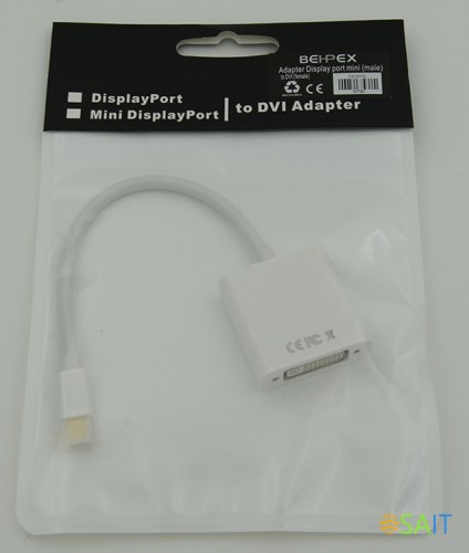 Переходник miniDisplayPort (m) DVI (f) белый
