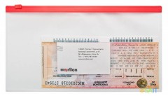 Папка на молнии ZIP Бюрократ -BPM6ABLUE полипропилен 0.15мм карм.для визит. цвет молнии синий Travel формат