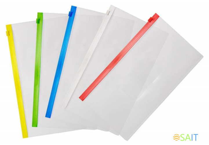 Папка на молнии ZIP Бюрократ -BPM6ABLUE полипропилен 0.15мм карм.для визит. цвет молнии синий Travel формат