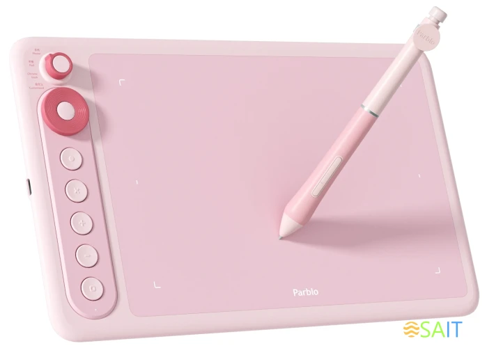 Графический планшет Parblo Intangbo X7 USB Type-C розовый