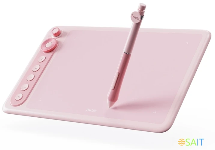 Графический планшет Parblo Intangbo X7 USB Type-C розовый